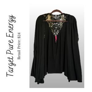 Target Pure Energy Lace Crochet Detail Asymmetrical Cardigan Size 3 (22/24)